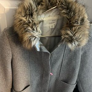 Crewcuts wool coat with fur